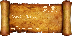 Pozsár Márta névjegykártya